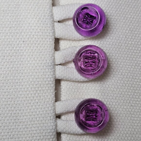 VTG Purple Babydoll Day Dress Knit Polyester Sz 10 Below Knees Cottage - Picture 5 of 11